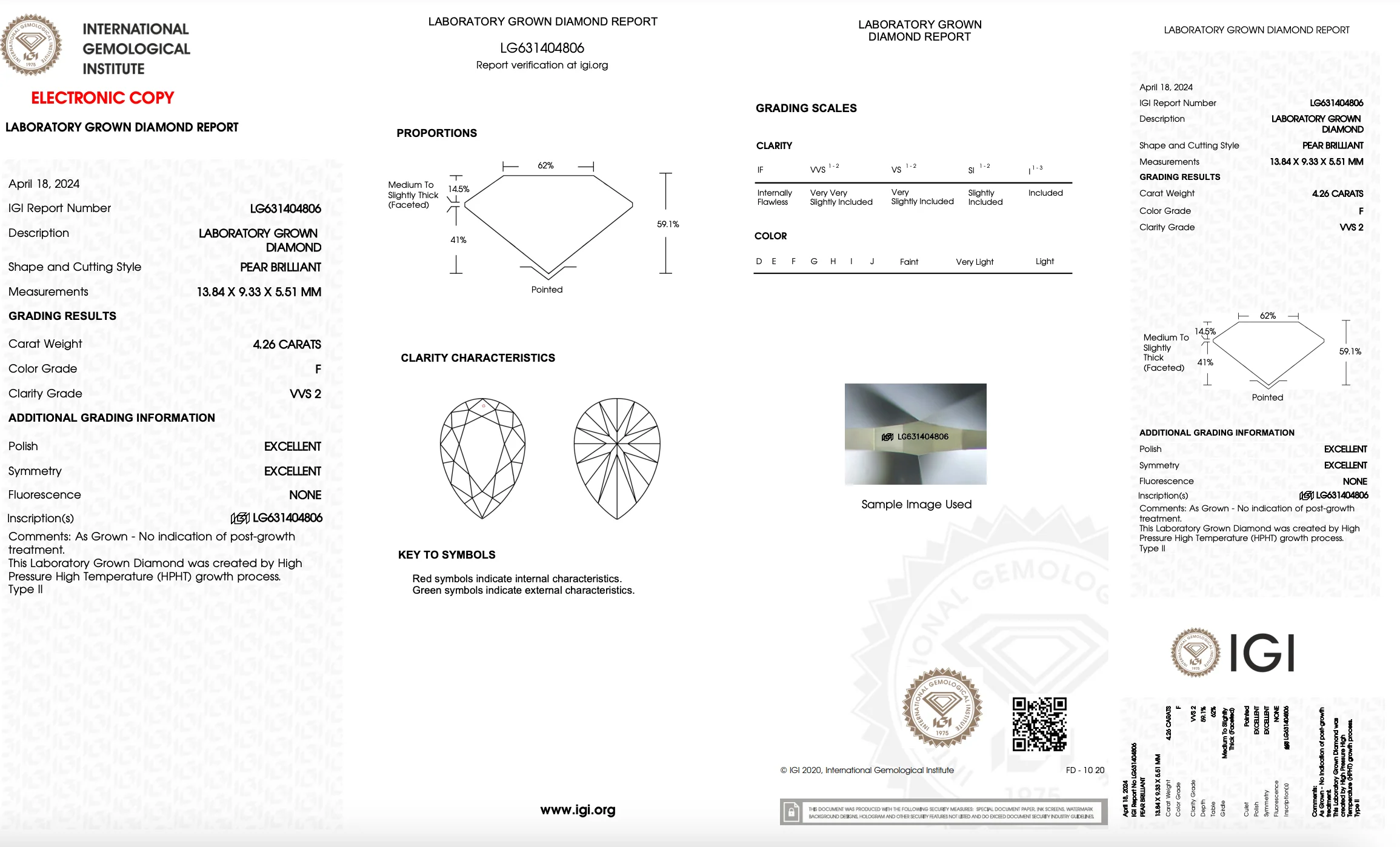 Elvina - 4.26ct Pear Lab Grown Diamond - Image 4